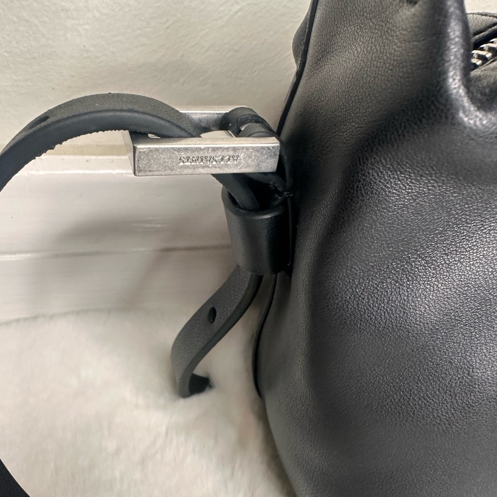 All Saints Studded Black Leather Shoulder Bag - Picture 7 of 7
